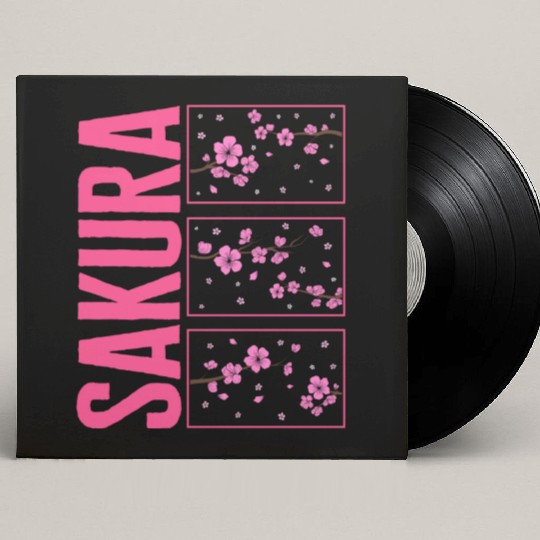 Cherry Blossom Custom Vinyl Record Sleeves, Sakura Kawaii Pop Culture