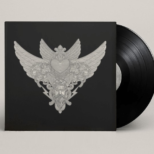 heart with wings, zeus and floral ornament Custom Vinyl Record Sleeves