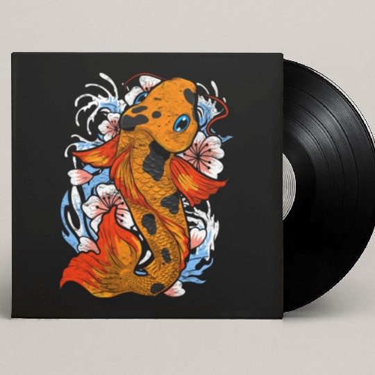 Koi fish farm gift colorful koi carp Custom Vinyl Record Sleeves