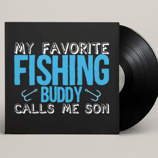Fishing Son Angling Fisher Fisherman Custom Vinyl Record Sleeves