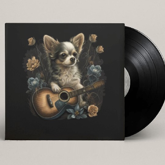 Chihuahua | Ukulele Guitar Hawaii Aloha Violine Custom Vinyl Record Sleeves
