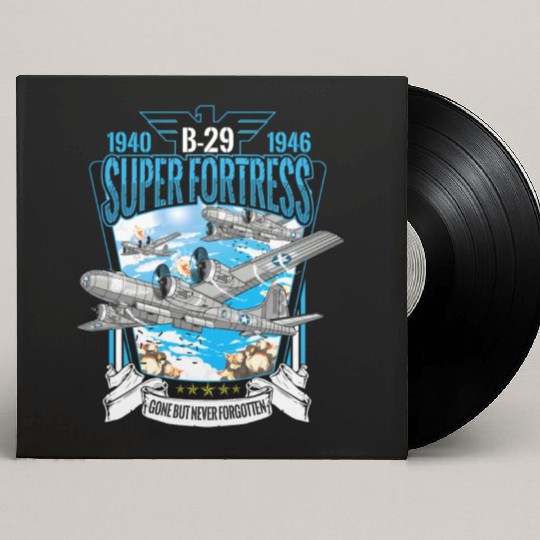 World War 2 Aircraft Wwii B-29 Superfortress Bombe Custom Vinyl Record Sleeves
