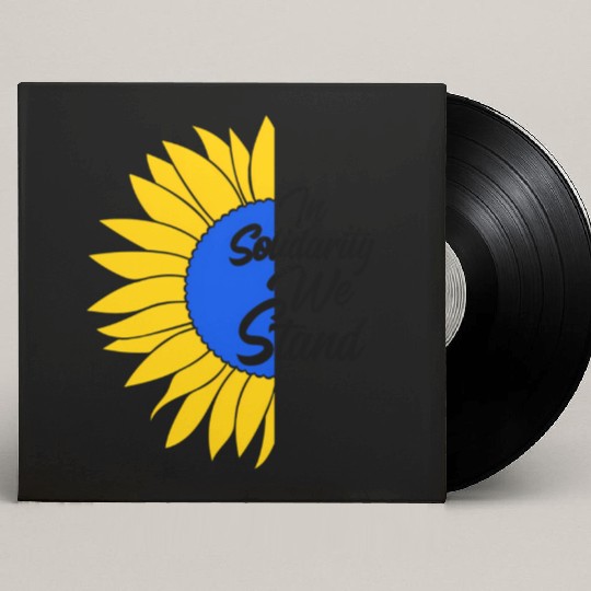 Solidarity With Ukraine Sunflower For Ukrainian Custom Vinyl Record Sleeves