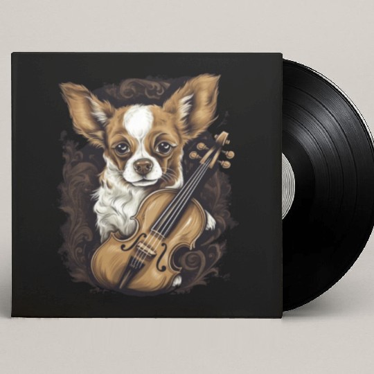Chihuahua | Ukulele Guitar Hawaii Aloha Violine Custom Vinyl Record Sleeves