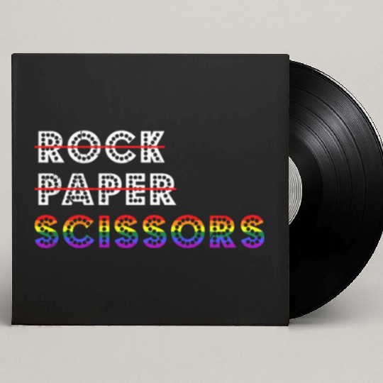 Rock Paper Scissors LGBT For Lesbians Lesbian Gay Custom Vinyl Record Sleeves