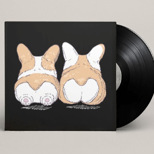 Corgi Butts Animal Custom Vinyl Record Sleeves