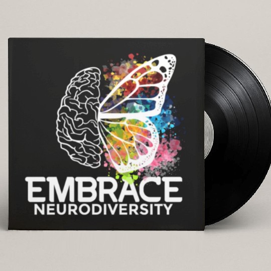 Embrace Neurodiversity - Adhd Awareness Custom Vinyl Record Sleeves