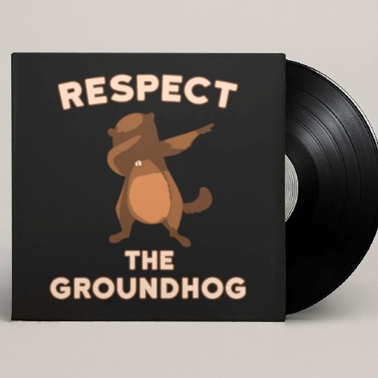 Dabbing Groundhog Day Respect the Groundhog Custom Vinyl Record Sleeves