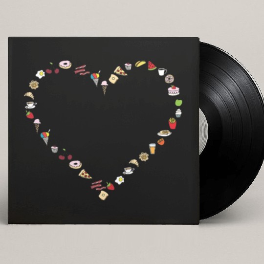 I Love Food Custom Vinyl Record Sleeves