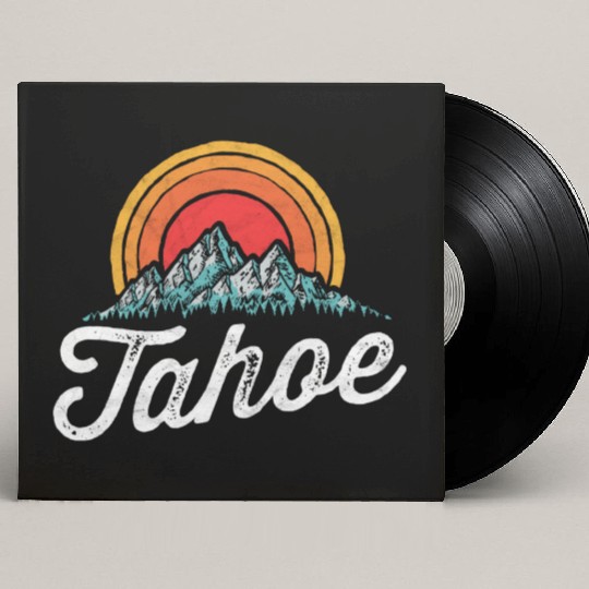 Lake Tahoe Mountain 80s Custom Vinyl Record Sleeves