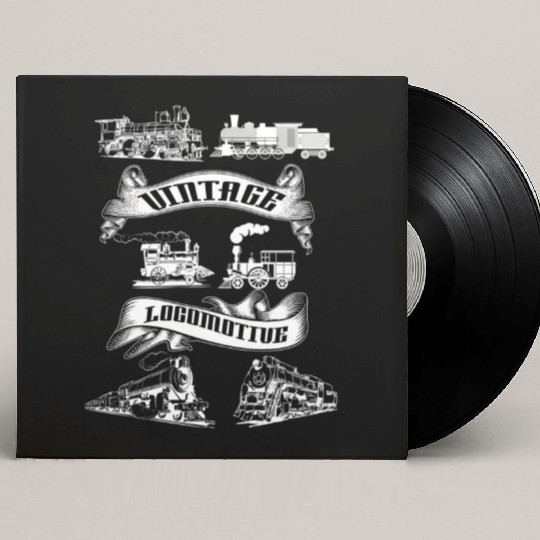 Locomotive Steam Engine Train Custom Vinyl Record Sleeves