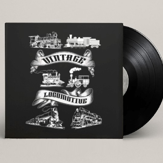 Locomotive Steam Engine Train Custom Vinyl Record Sleeves