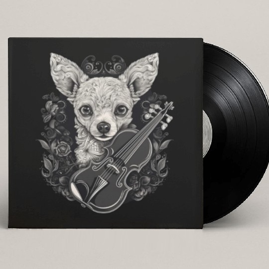 Chihuahua | Ukulele Guitar Hawaii Aloha Violine Custom Vinyl Record Sleeves
