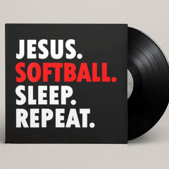 Jesus Softball Sleep Repeat - Novelty Hobby Custom Vinyl Record Sleeves