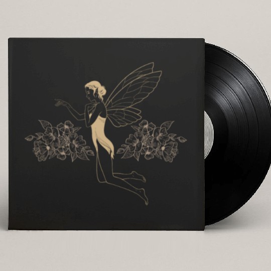 Fairy Custom Vinyl Record Sleeves, Fairycore Floral Fairy Grunge Custom Vinyl Record Sleeves,