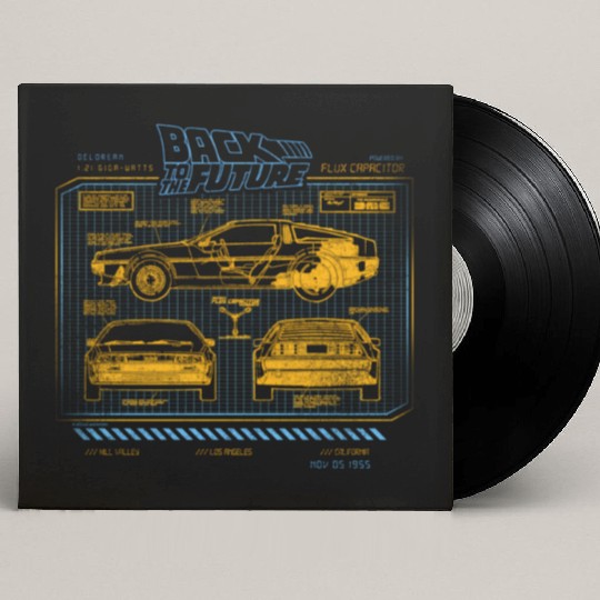 Back To The Future 35Th Anniversary Delorean Custom Vinyl Record Sleeves