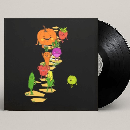 Farm Harvest Green Custom Vinyl Record Sleeves- From Garden to barn