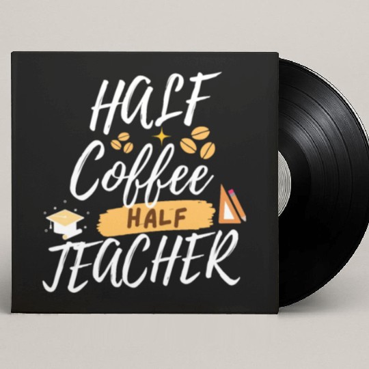 TEACHER COFFEE LOVERS - TEACHER GIFT Custom Vinyl Record Sleeves