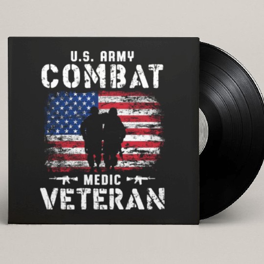 US Army Combat Medic Veteran Custom Vinyl Record Sleeves