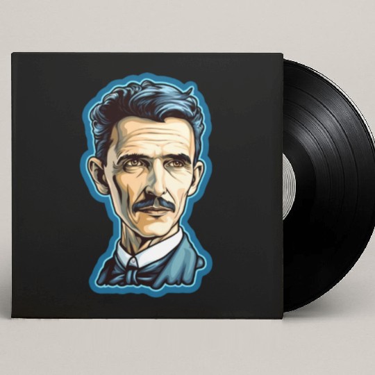 Nikola Tesla Physics Nerd Geek Custom Vinyl Record Sleeves