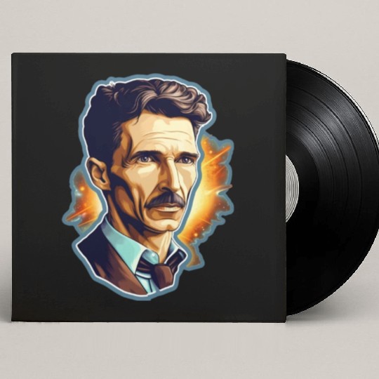 Nikola Tesla Physics Nerd Geek Natural Sciences Custom Vinyl Record Sleeves