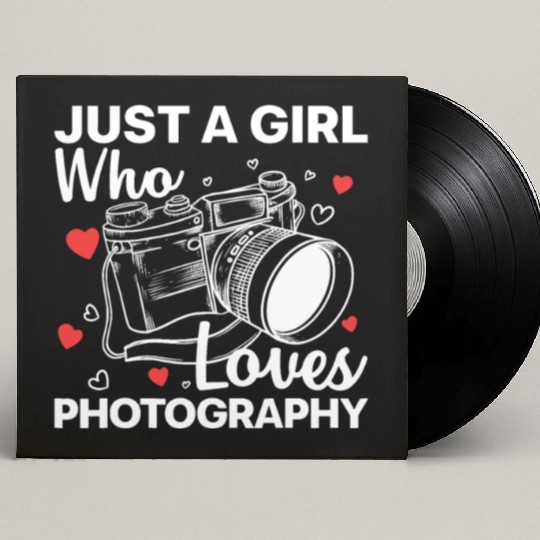 Photography Art For Women Girl Photographer Camera Custom Vinyl Record Sleeves