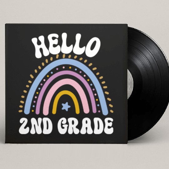 Hello 2nd grade, back to school Custom Vinyl Record Sleeves