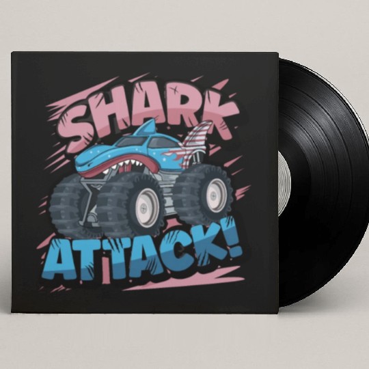 Monster Truck Shark Attack Week 2023 Custom Vinyl Record Sleeves