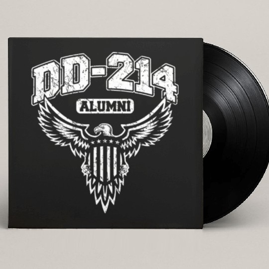 Dd 214 Alumni Military Veteran With Usa Eagle Custom Vinyl Record Sleeves