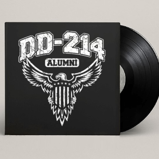 Dd 214 Alumni Military Veteran With Usa Eagle Custom Vinyl Record Sleeves