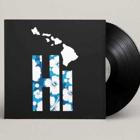 Hawaii Hi Hibiscus Blues Custom Vinyl Record Sleeves