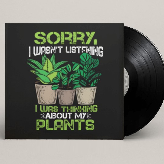 Plant Lover Florist Gift Women Gardening Plants Custom Vinyl Record Sleeves
