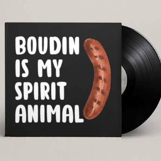 Boudin is My Spirit Animal, Funny Louisiana Cajun Custom Vinyl Record Sleeves