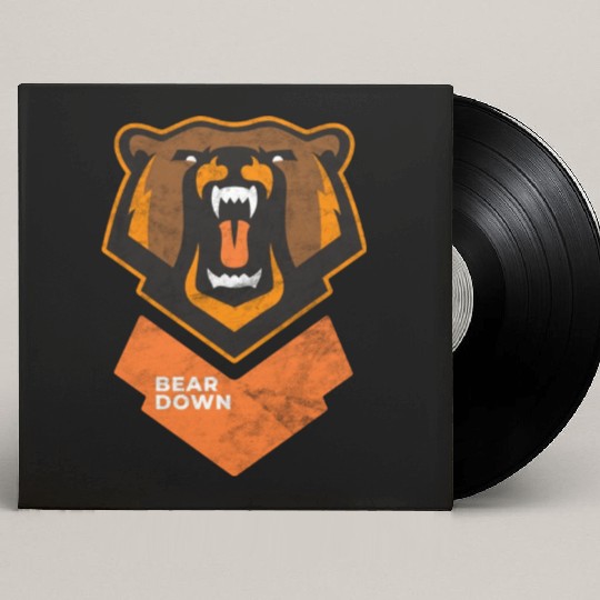 Fierce Modern Bear Down Party Tailgate Sunday Custom Vinyl Record Sleeves