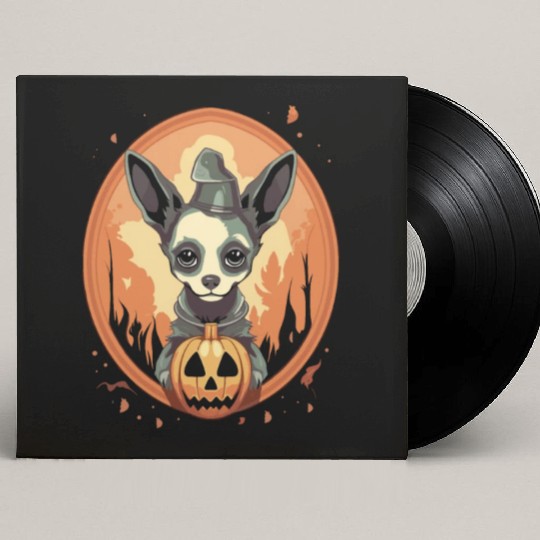 Chihuahua Halloween Puppy Trick Or Treat Dog Lover Custom Vinyl Record Sleeves