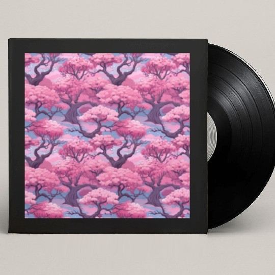 Anime Euphoria: Fantasy Cherry Blossom Dreamscape Custom Vinyl Record Sleeves