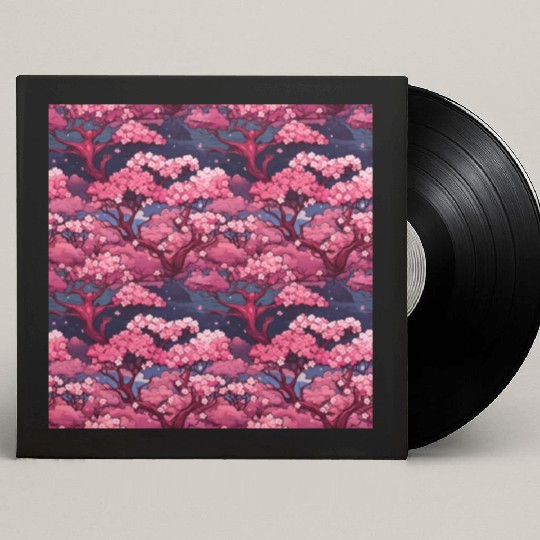 Anime Euphoria: Fantasy Cherry Blossom Dreamscape Custom Vinyl Record Sleeves