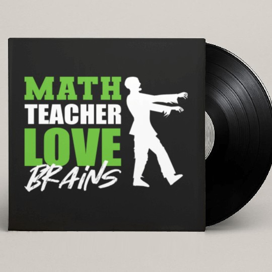 Love Brains Mathematician Or Math Teacher Gift Custom Vinyl Record Sleeves