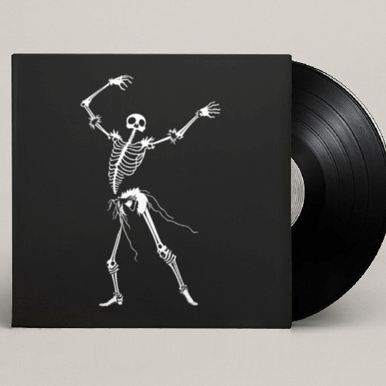 Dancing Skeleton White Custom Vinyl Record Sleeves
