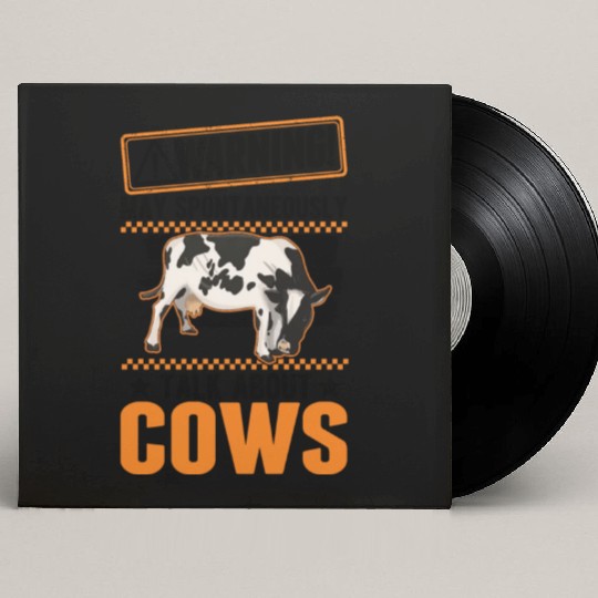Cow Cattle Breeder Land, Farmer Cows Custom Vinyl Record Sleeves
