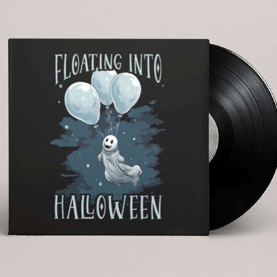 Balloon Halloween Trick Or Treat Spooky Boo Ghost Custom Vinyl Record Sleeves