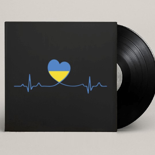 My Heart Beats For Ukraine Custom Vinyl Record Sleeves