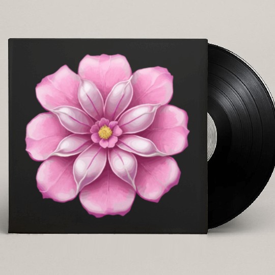 Pink cherry blossom flower Custom Vinyl Record Sleeves