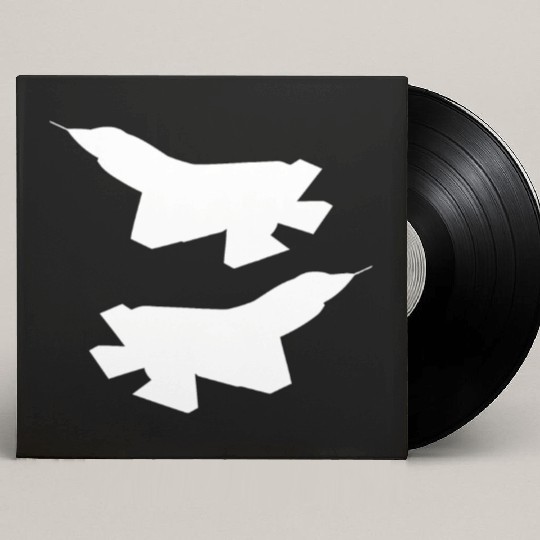 F35 silhouette Custom Vinyl Record Sleeves