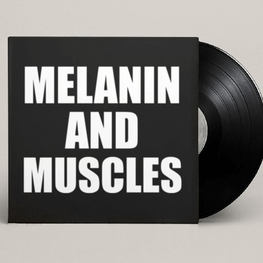 Melanin And Muscles Black Is Beautiful Workout Gym Custom Vinyl Record Sleeves