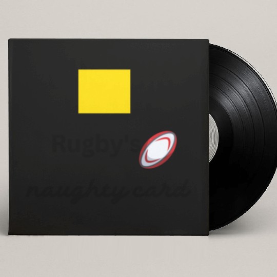 Rugby s naughty card, yellow card Custom Vinyl Record Sleeves