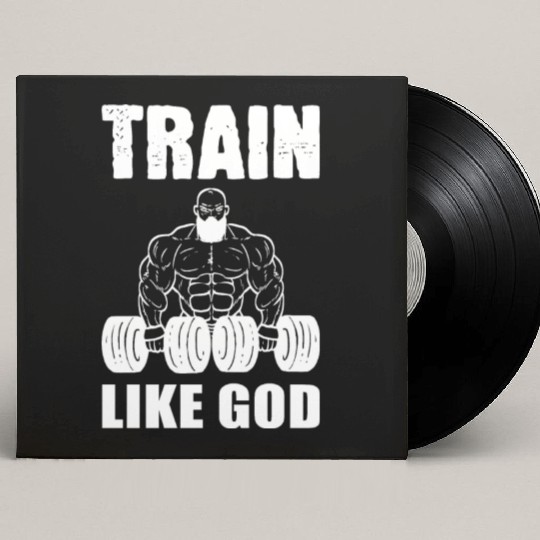 Train Like God Gym Instructor Gift Custom Vinyl Record Sleeves