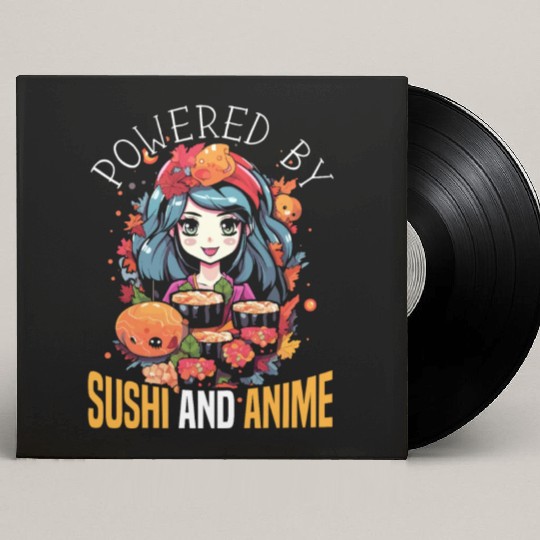 Anime Sushi Lover Nigiri Sashimi Food Manga Otaku Custom Vinyl Record Sleeves