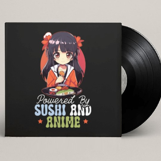 Anime Sushi Lover Nigiri Sashimi Food Manga Otaku Custom Vinyl Record Sleeves