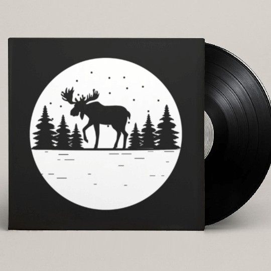 Moose Forest Deer Elk Canada Nature Wilderness Custom Vinyl Record Sleeves